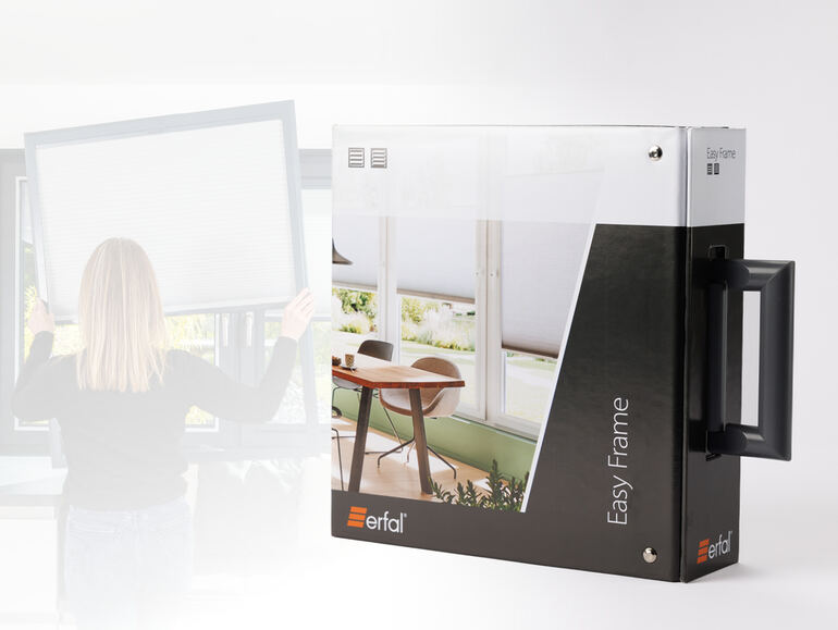 erfal Räume neu erleben Easy Frame Plissees, Jalousien